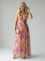Marlene | Softly Wrapped Floral Maxi Dress