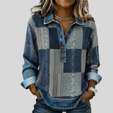 Hattie | Patchwork Collared Pullover