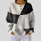Sondra | Textured Colorblock Henley Sweatshirt