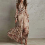 Matilda | Vintage Floral High-Waist Maxi Dress