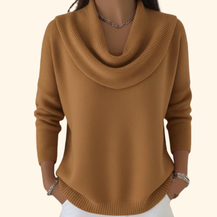 Selene | Draped Cowl Neck Sweater
