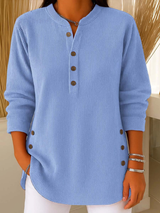 Thea | Button-Detail Henley Top