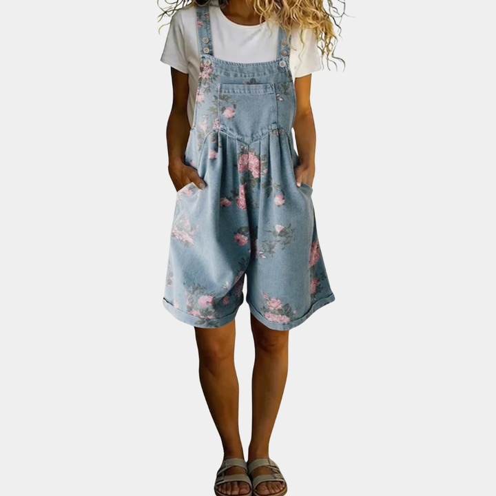Opal | Relaxed Floral Overalls