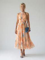 Marielle | Flowing Halter Midi Dress