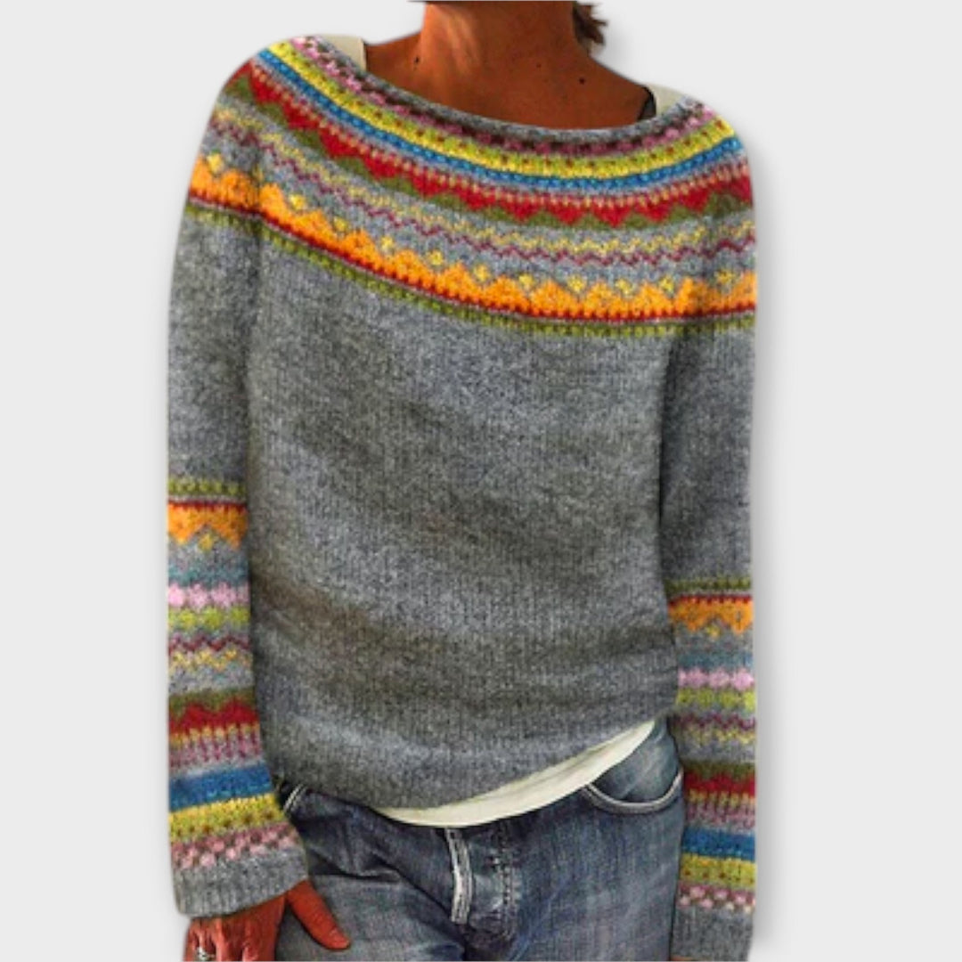 Winifred | Cozy Patterned Sweater