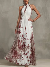 Sylvana | Floral Halter Maxi Dress