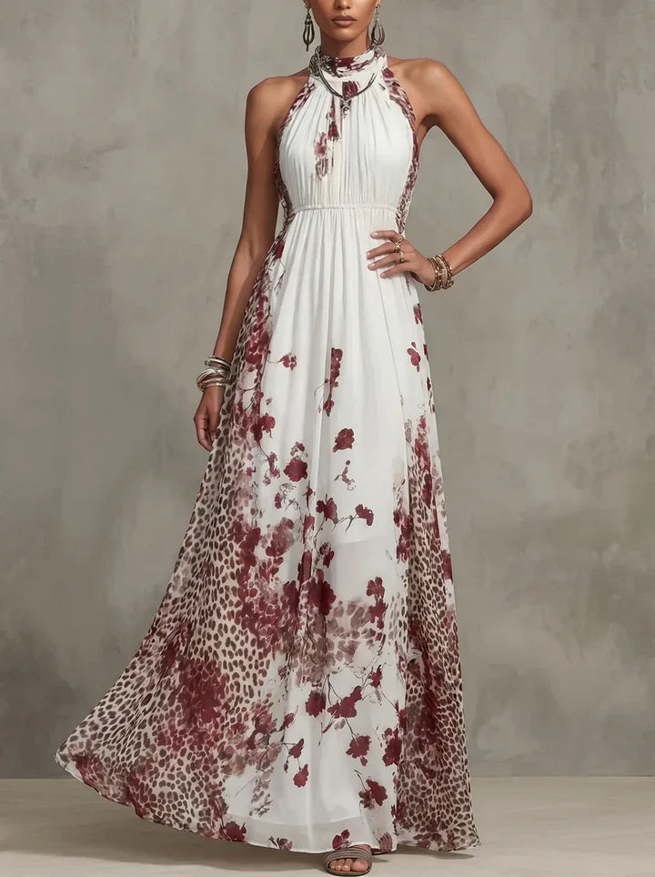 Sylvana | Floral Halter Maxi Dress