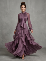 Kathleen | Tie-Neck Tiered Maxi Dress