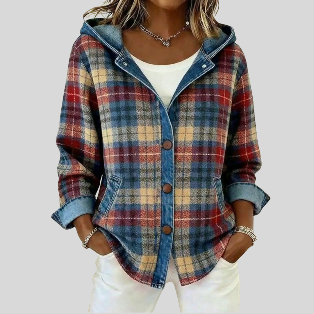 Imogen | Hooded Checked Jacket
