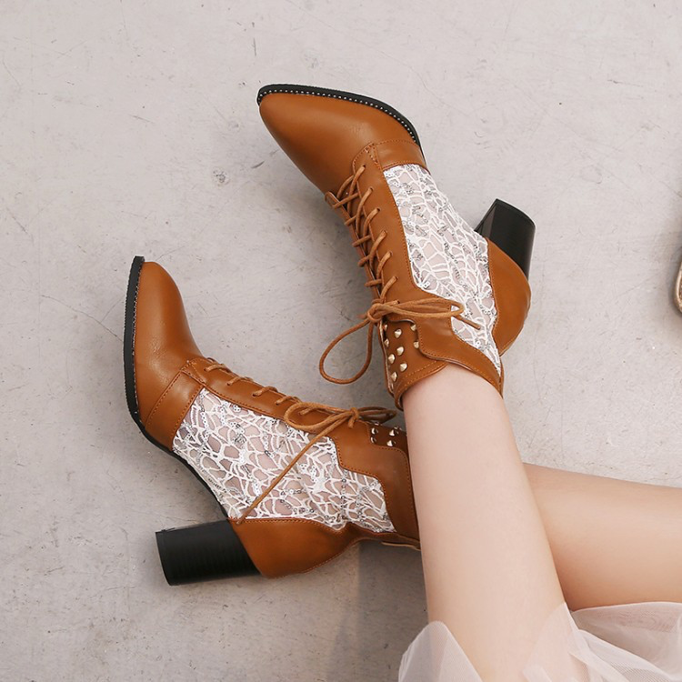 Eliana | Lace-Up Heeled Ankle Boots