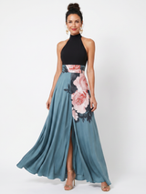 Cassandra | Floral Halter Maxi Dress