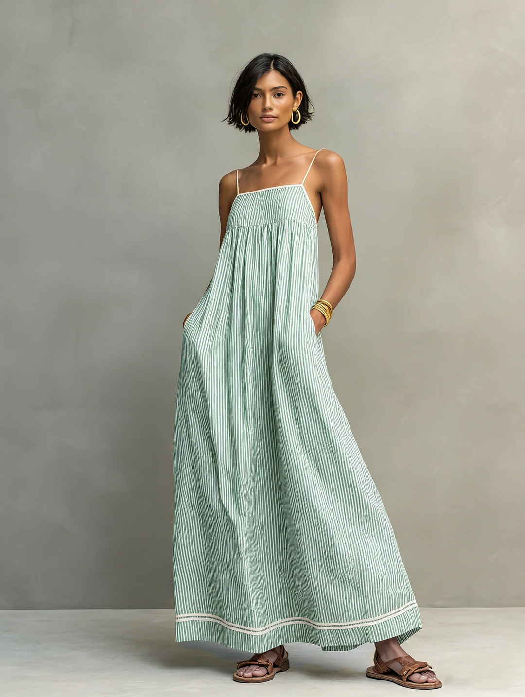 Coralie | Breezy Striped Maxi Dress