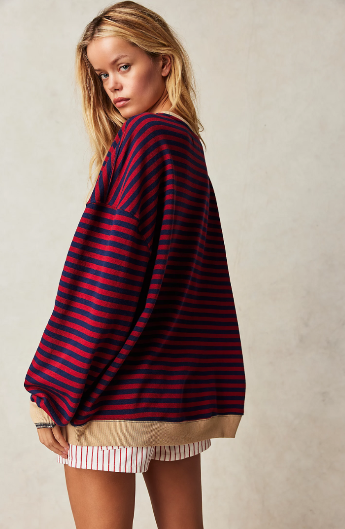 June | Striped Round-Neck Sweater