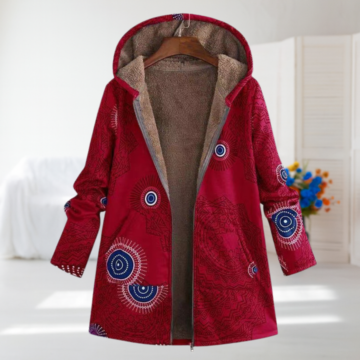 Orla | Cozy Hooded Print Jacket