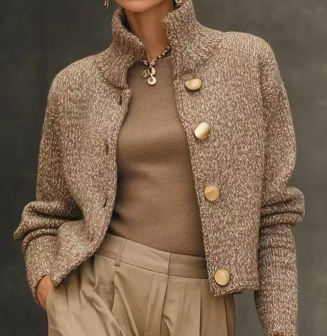Nadine | Textured Stand-Collar Jacket