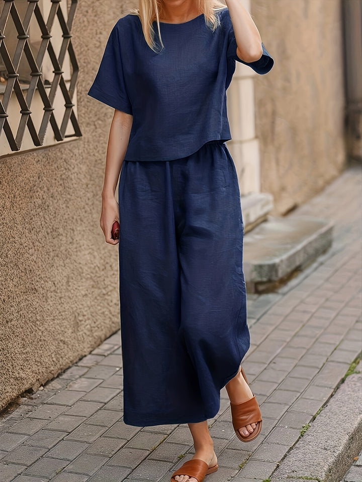 Coralie | Relaxed Wide-Leg Two-Piece Set
