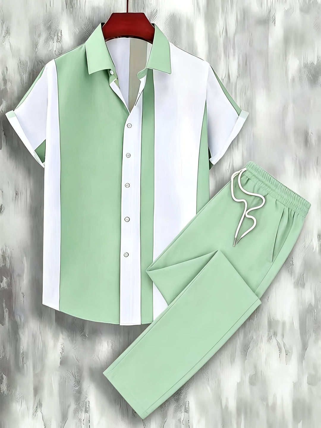 Damon | Men's Print Shirt & Pants Set