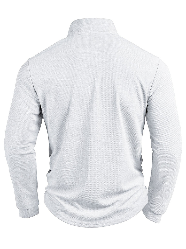 Harvey | Men's Textured Waffle Quarter-Zip Pullover