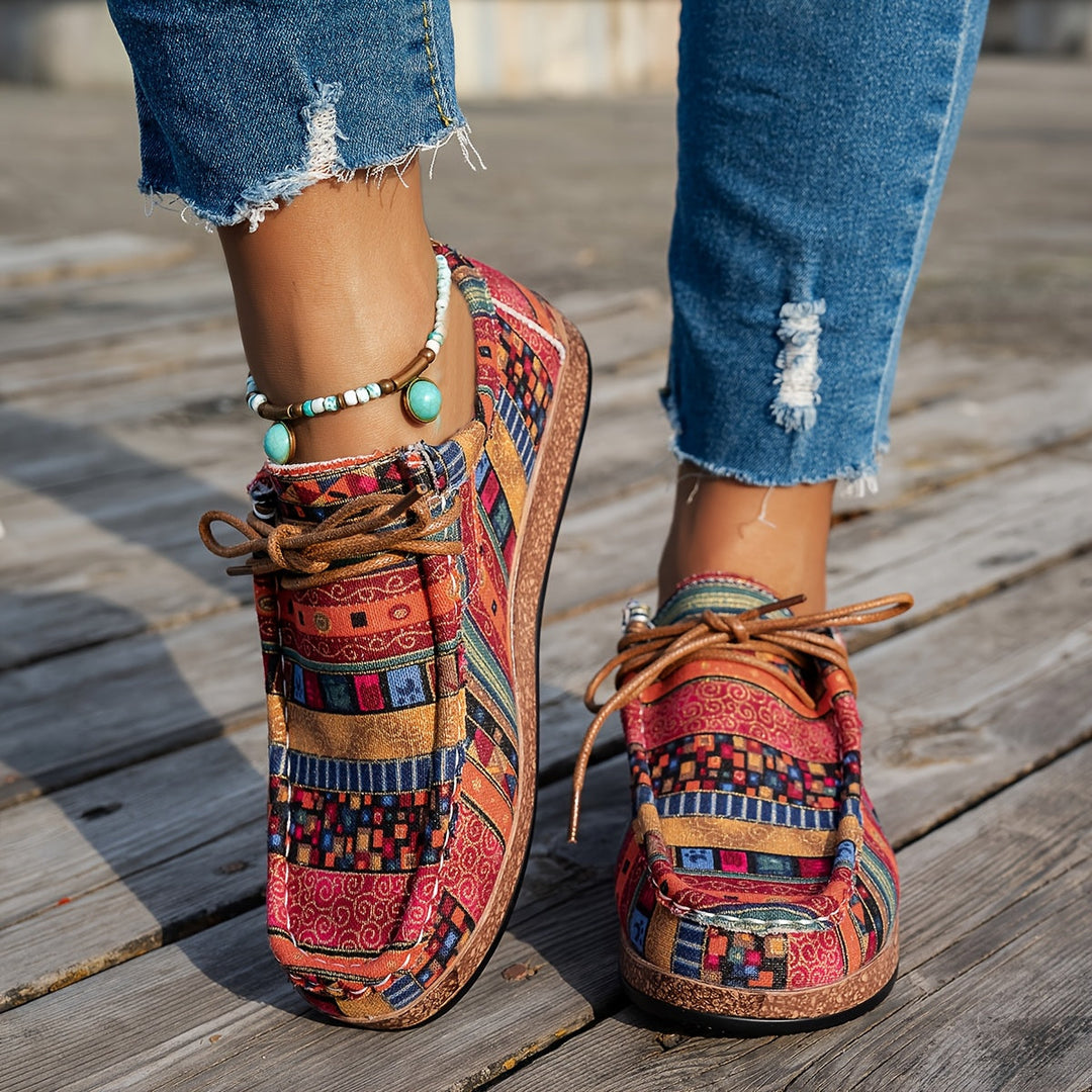 Faye | Boho Patterned Comfort Sneakers