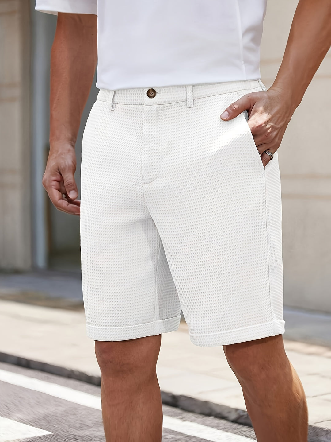 Camden | Textured Tailored Shorts