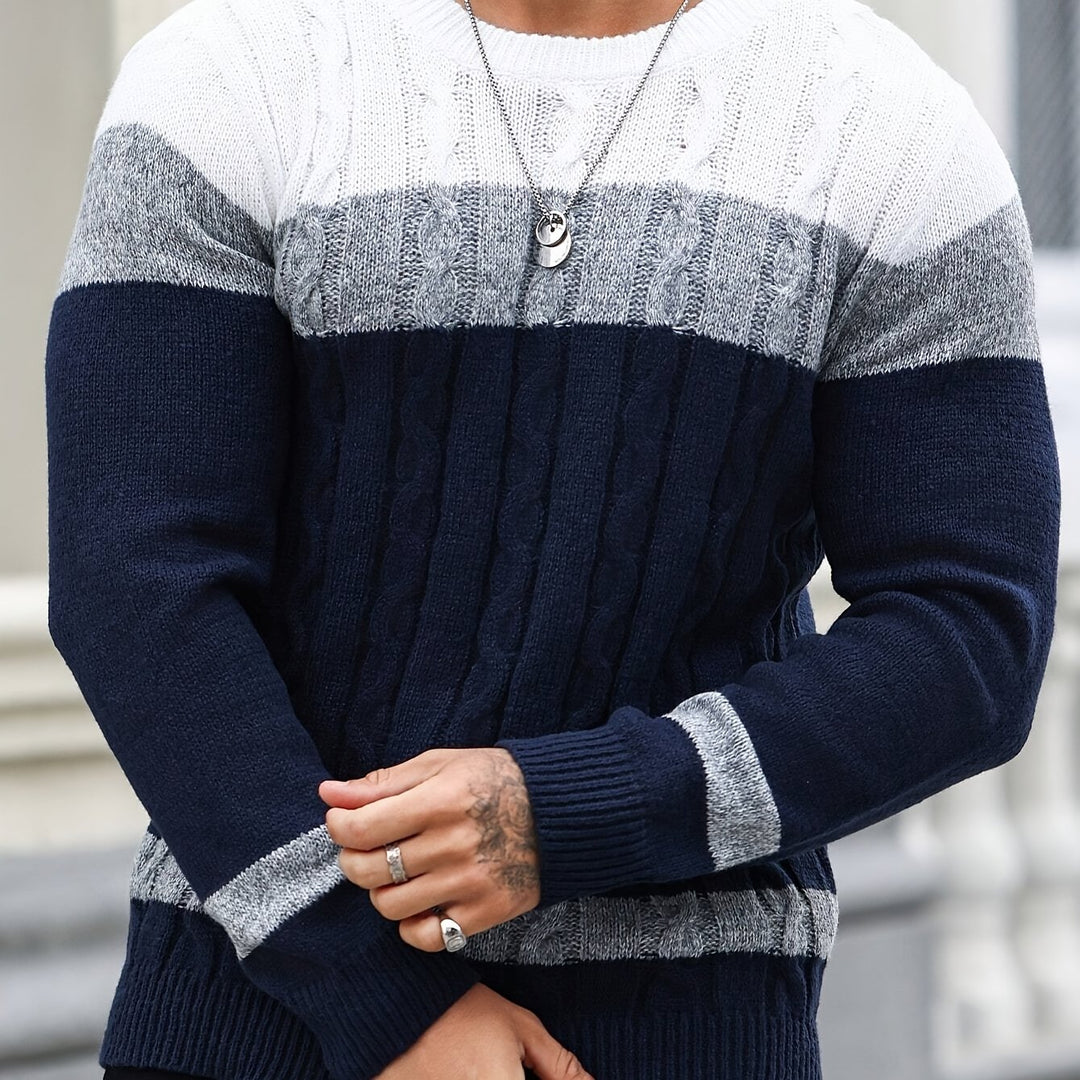 Landon | Textured Colourblock Pullover
