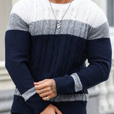 Landon | Textured Colourblock Pullover