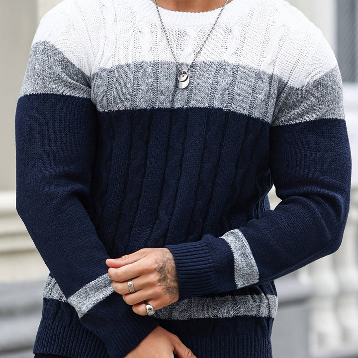 Landon | Textured Colourblock Pullover