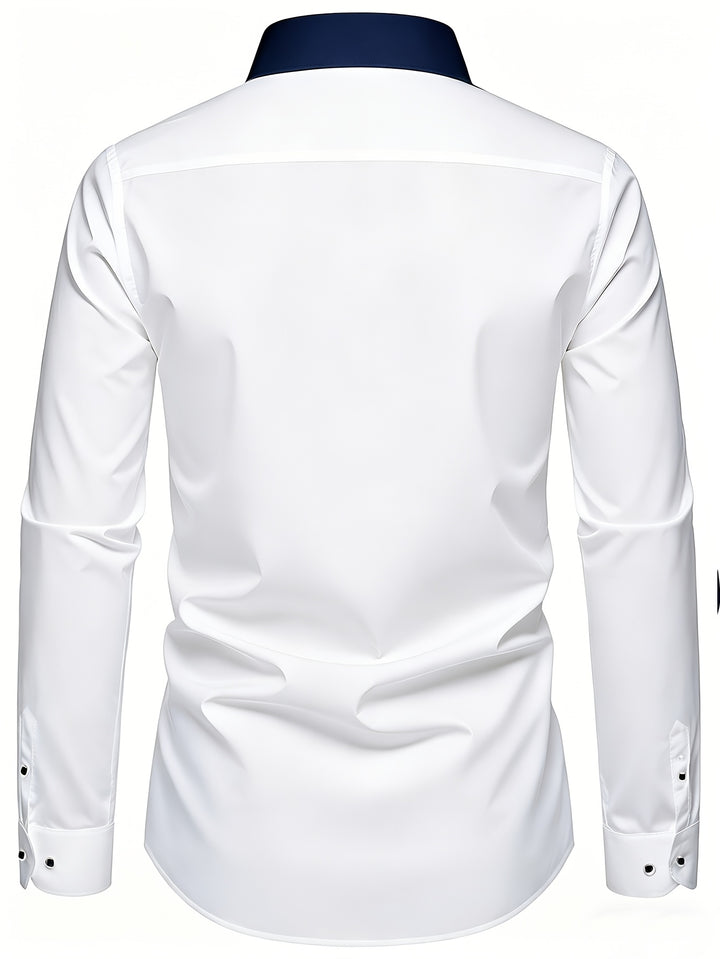 Whitfield | Men's Contrast Collar Long Sleeve Shirt