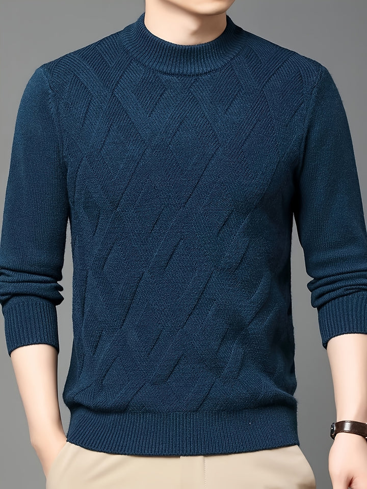 Elliot | Textured Mock-Neck Sweater