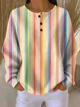 Gloria | Softly Textured Striped Top
