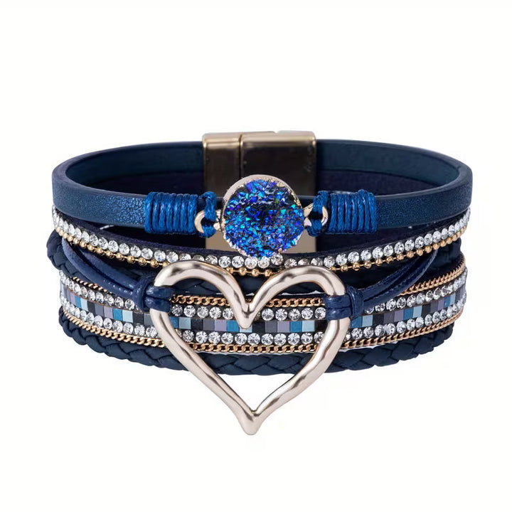 Blanche | Layered Heart Cuff Bracelet