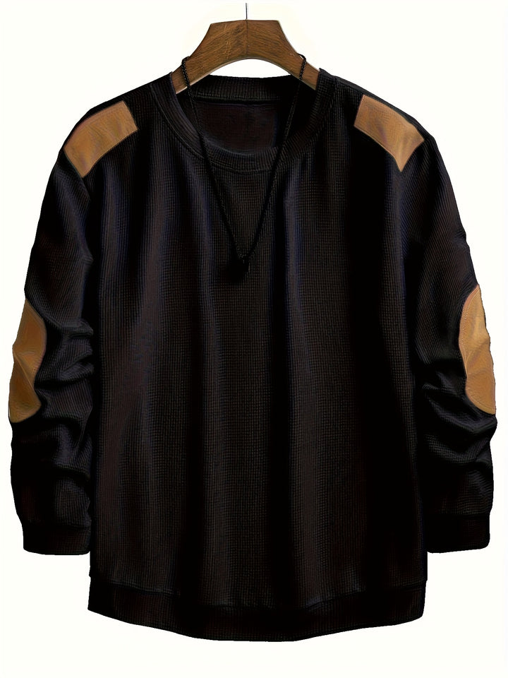 Spencer | Textured Elbow-Patch Sweater