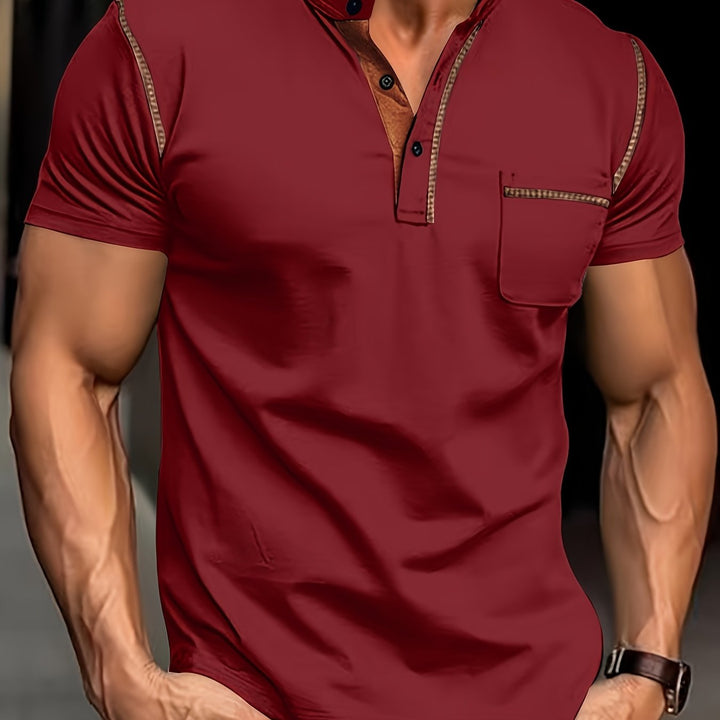 Brian | Men's Short Sleeve Henley Shirt