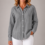 Nina | Relaxed Striped Button-Down Shirt