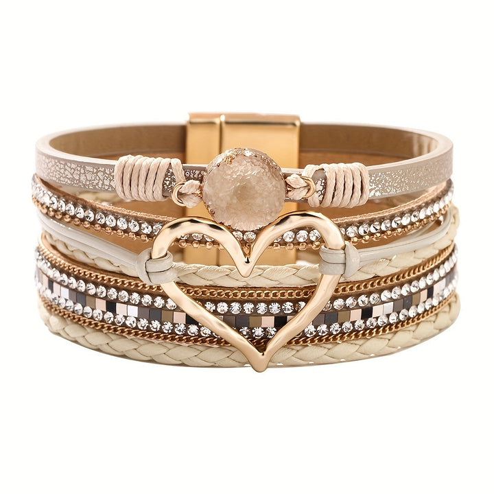 Blanche | Layered Heart Cuff Bracelet