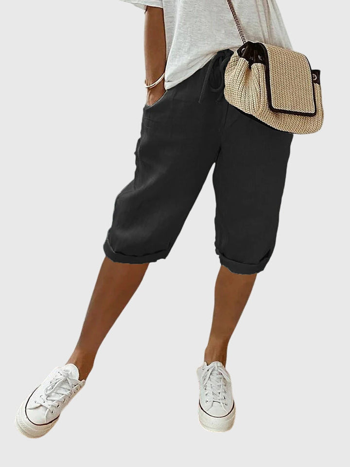Denise | Relaxed Drawstring Capri Pants