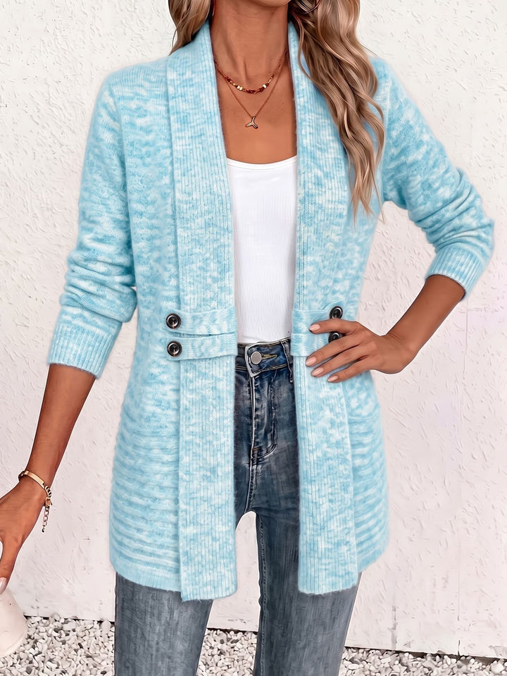 Daphne | Ribbed Button-Tab Cardigan