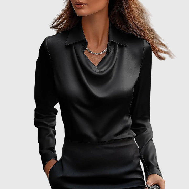 Vanessa | Draped-Neck Blouse