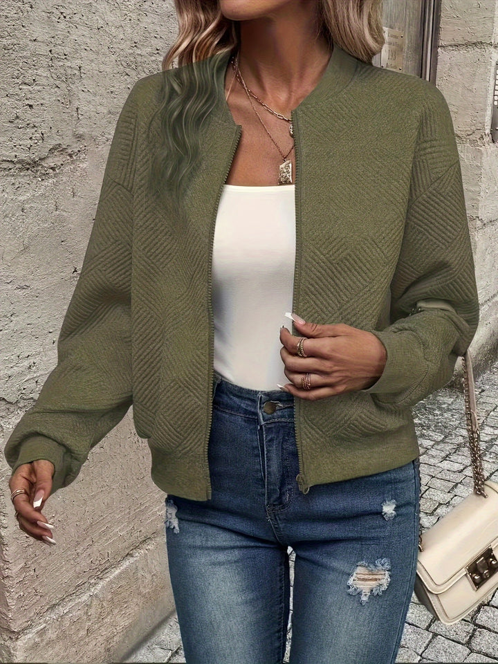 Charlotte | Textured Zip-Up Jacket