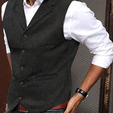 Archer | Herringbone Tailored Waistcoat
