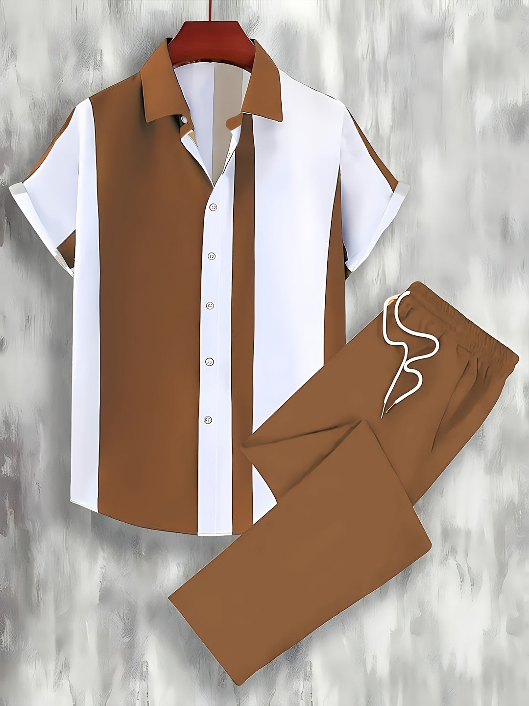 Damon | Men's Print Shirt & Pants Set