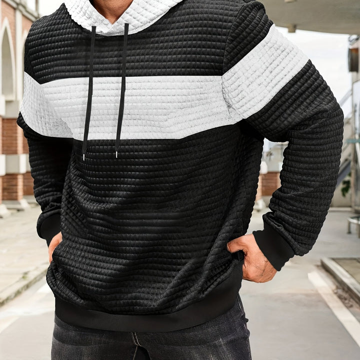 Grayson | Textured Color-Block Hoodie
