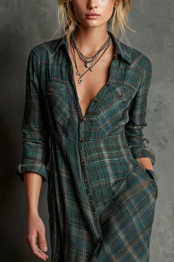 Iris | Timeless Plaid Shirt Dress