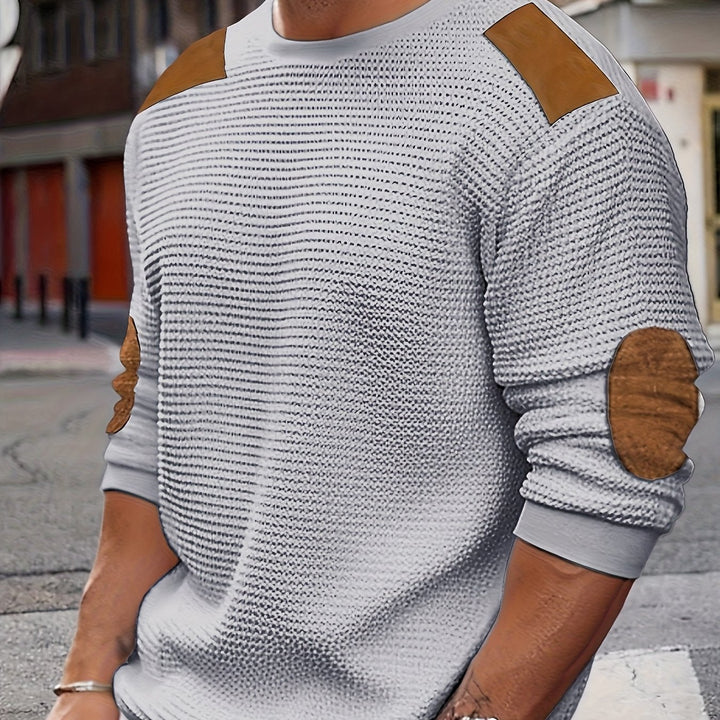 Spencer | Textured Elbow-Patch Sweater