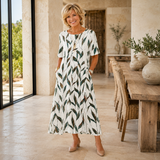 Marjorie | Botanical Pocket Midi Dress