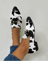 Farrah | Pointed Buckle Loafers