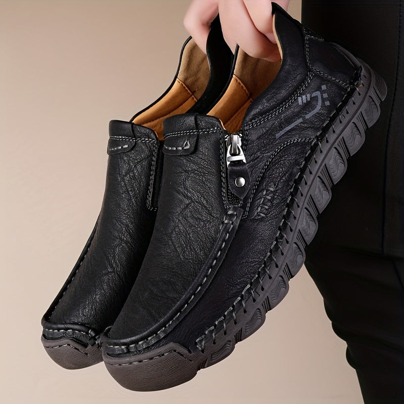 Alistair | Men's Hand-Stitched Side-Zip Loafer