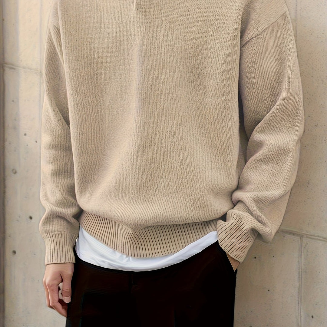Sebastian | Relaxed Knit Polo Sweater