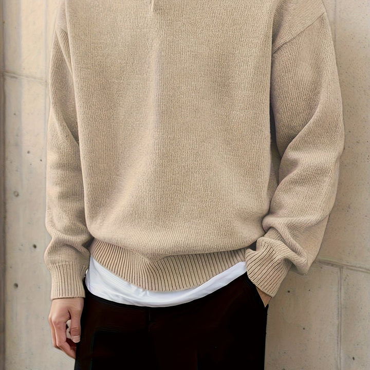 Sebastian | Relaxed Knit Polo Sweater