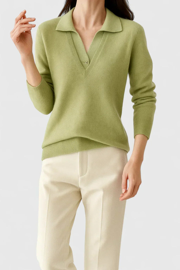 Esme | Collared V-Neck Sweater
